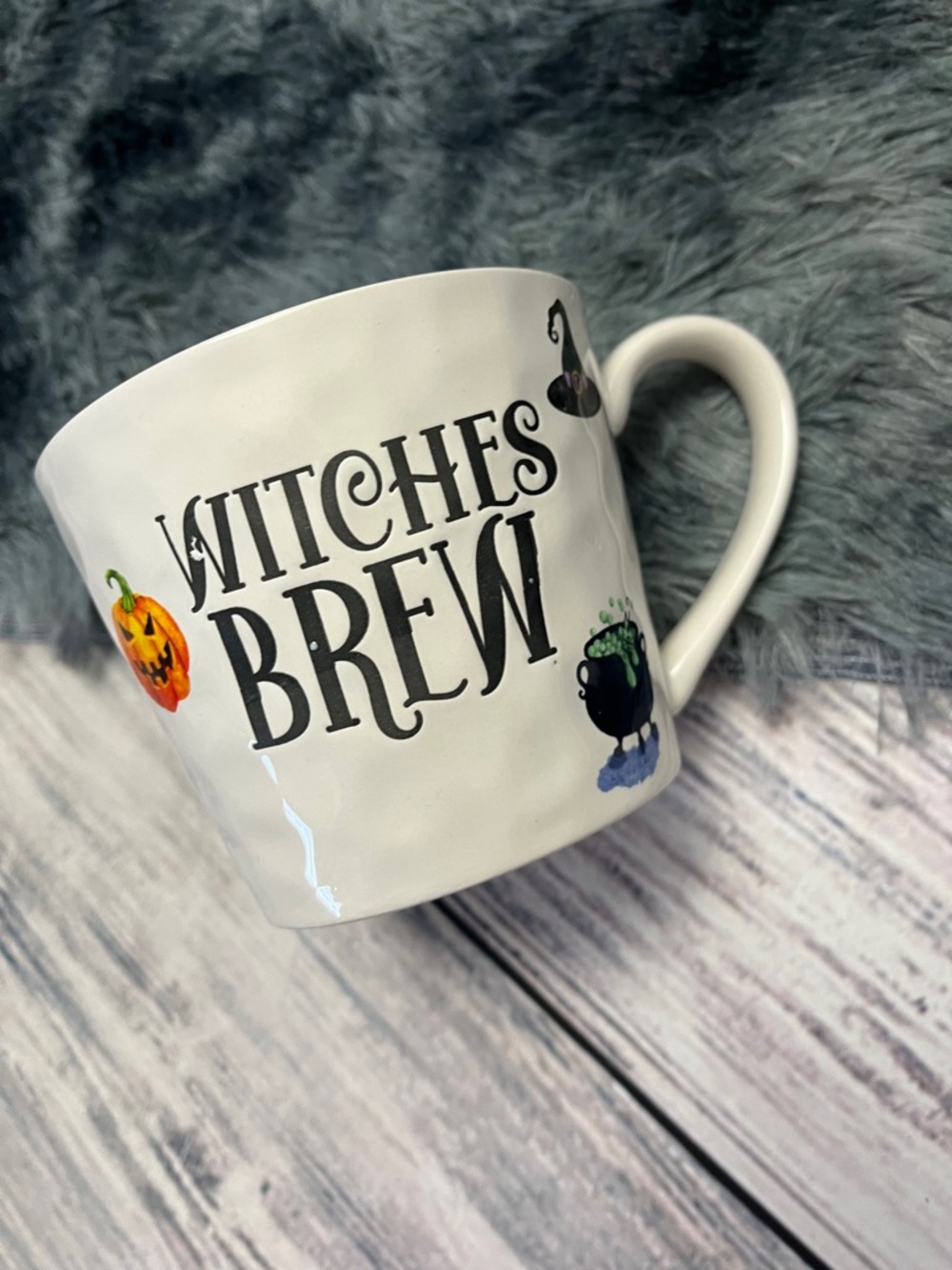 Witches Brew Halloween Mug - White Ceramic